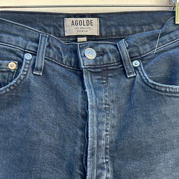 AGOLDE 90's High Rise Straight Leg Button Fly Jeans Sz 27 - Picture 2 of 8